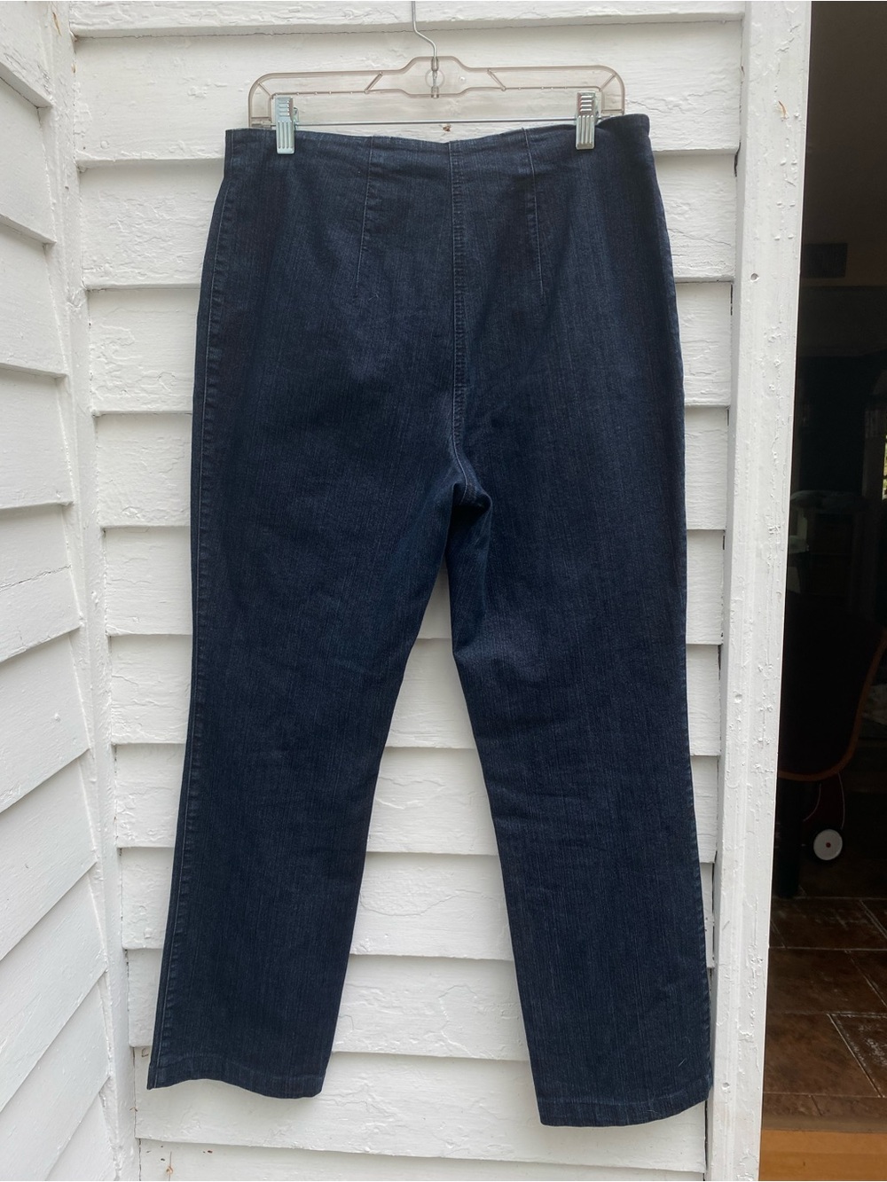 Vintage Vanilia Dark Blue Jeans Straight-Leg High-rise - Picture 7 of 9